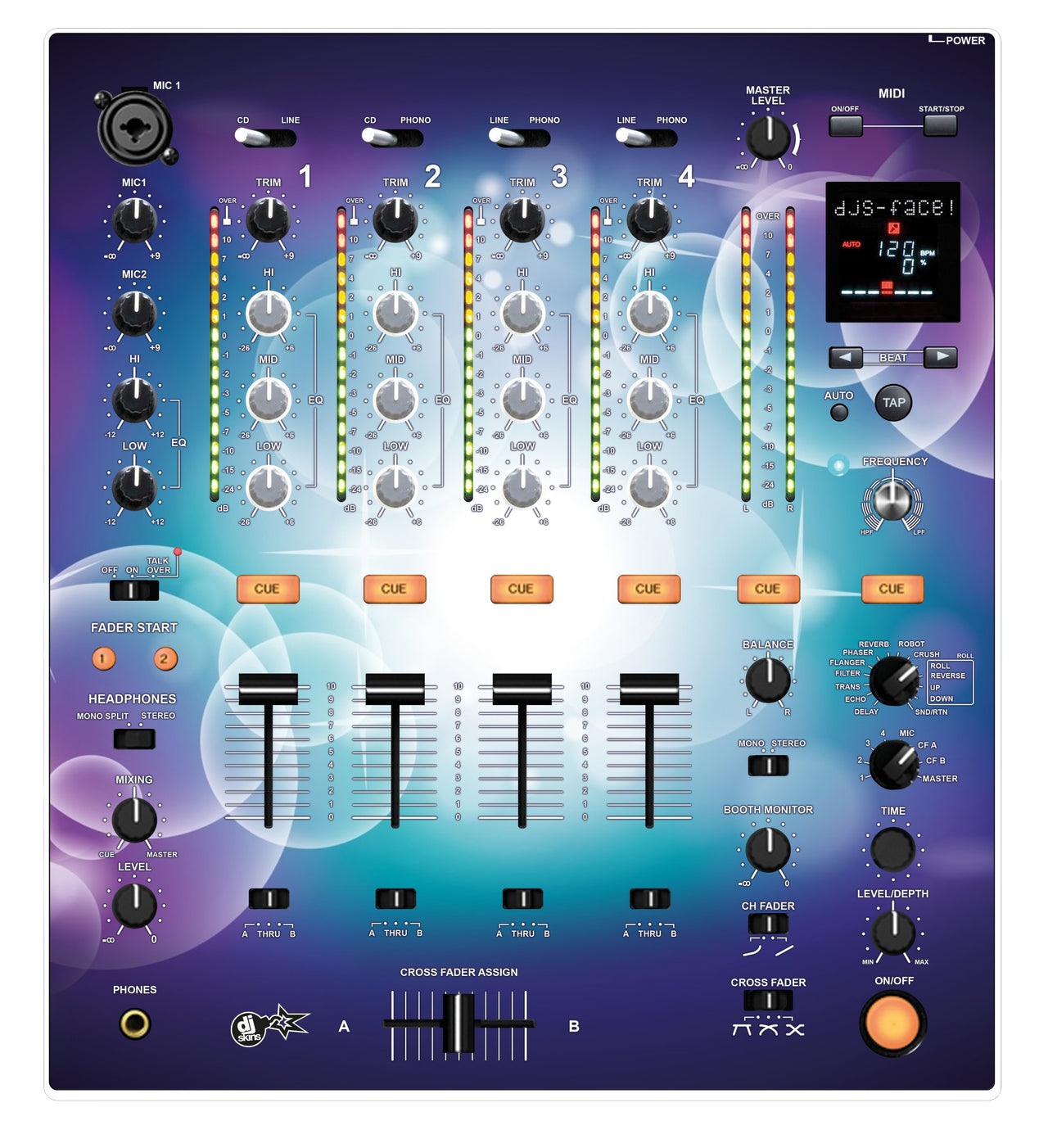 Pioneer DJ DJM 700 Skin Bubble Space
