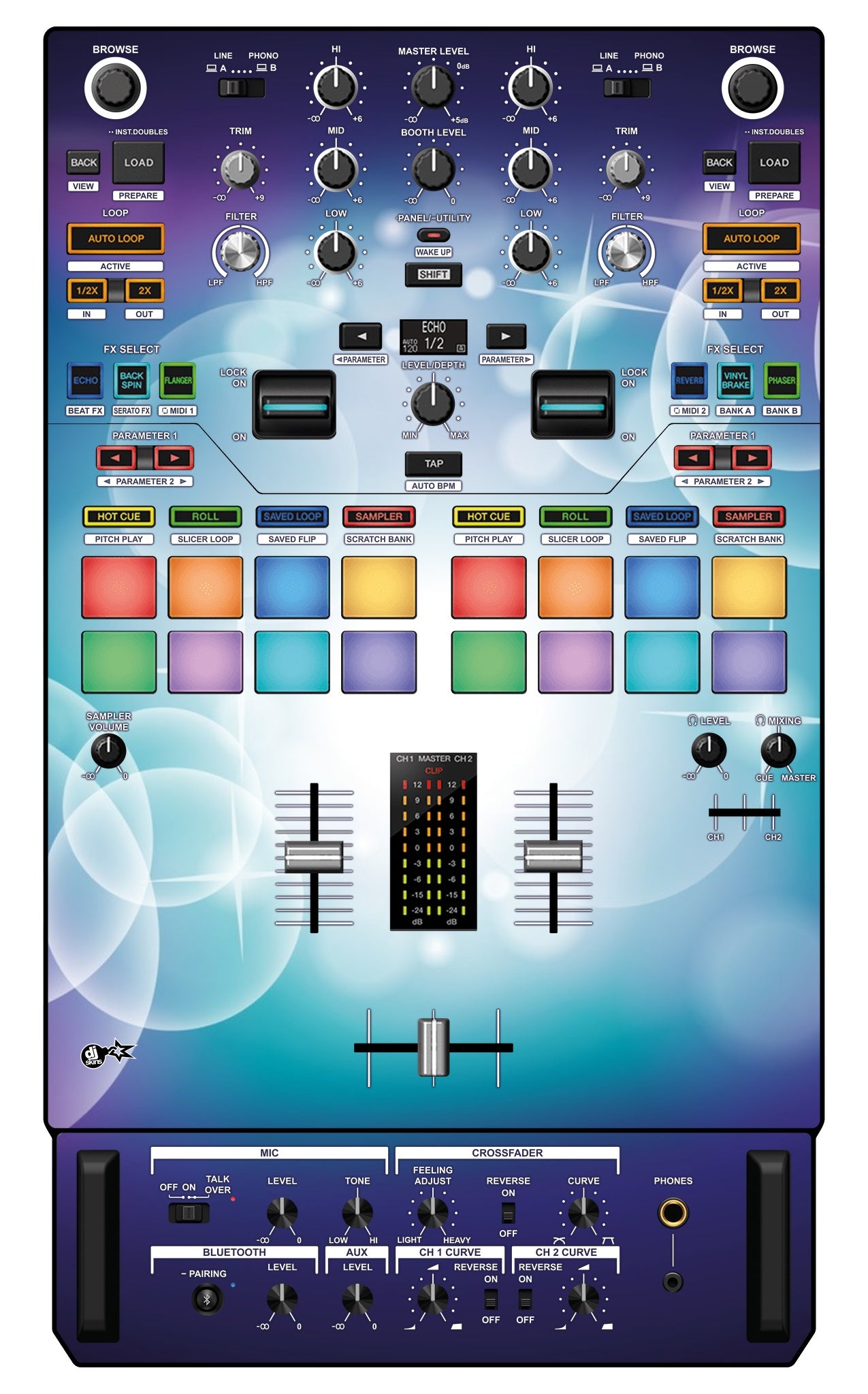 Pioneer DJ DJM S7 Skin Bubble Space