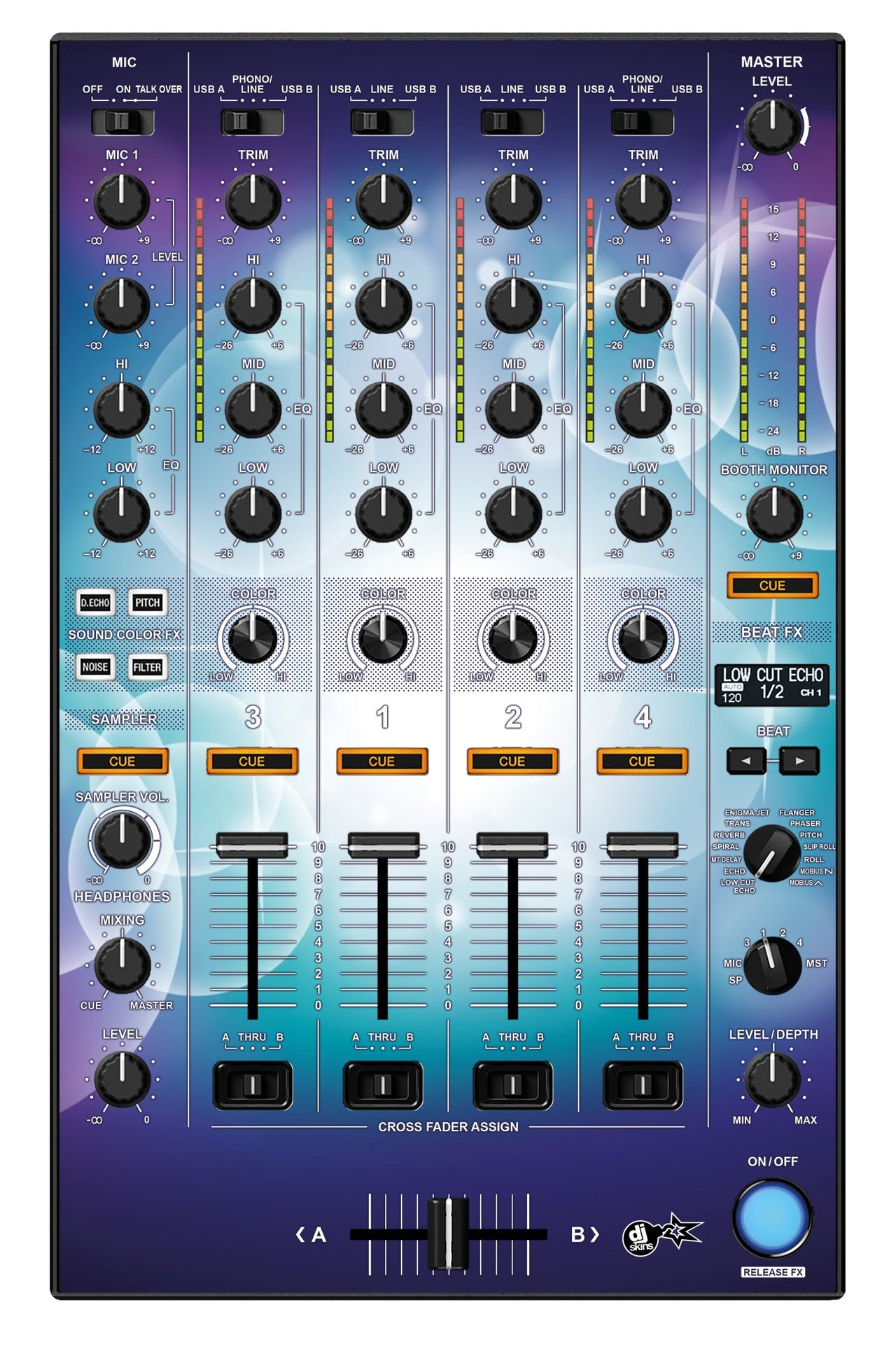 Pioneer DJ DDJ 1000 MIXER Skin Bubble Space