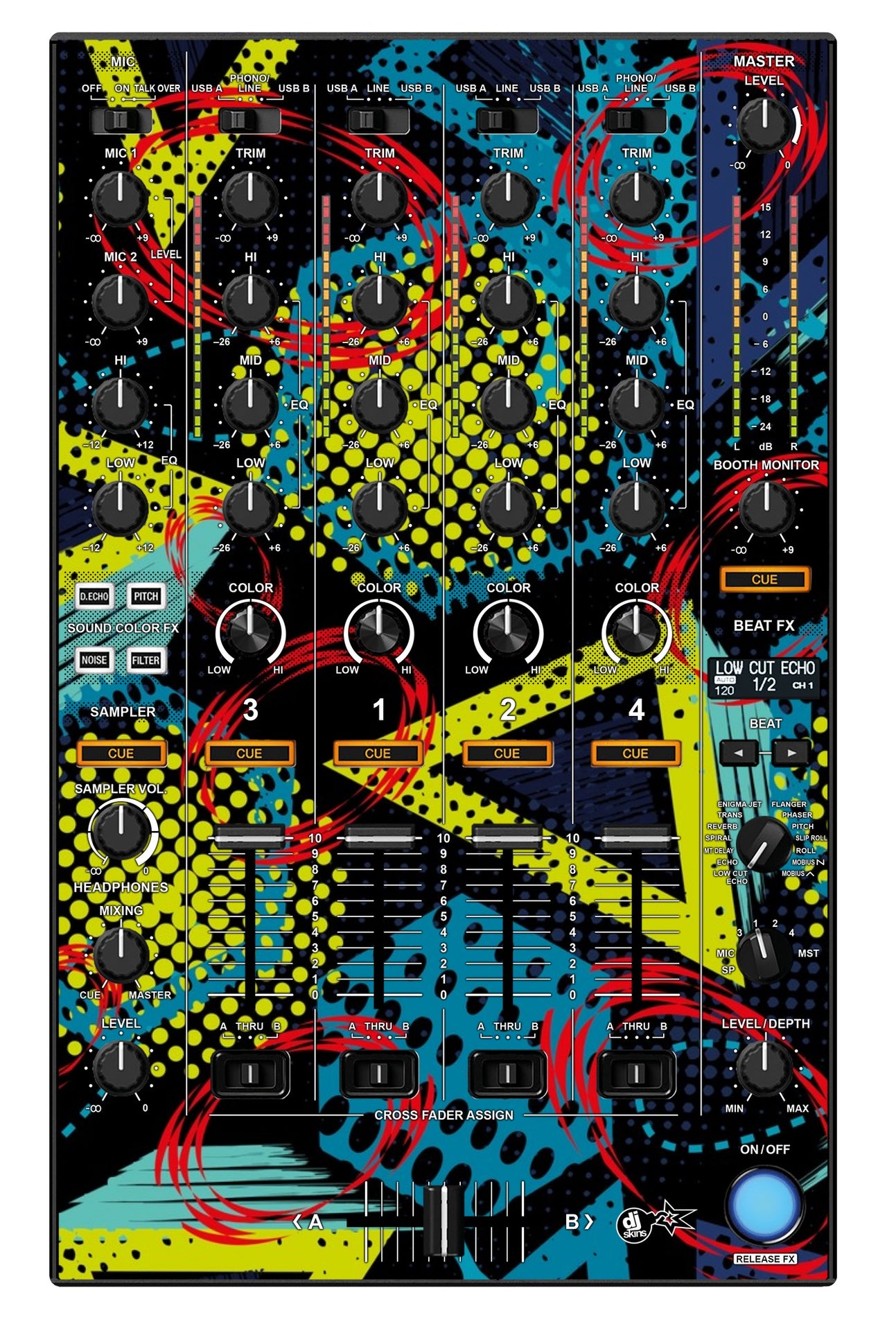 Pioneer DJ DDJ 1000 MIXER Skin Calipso