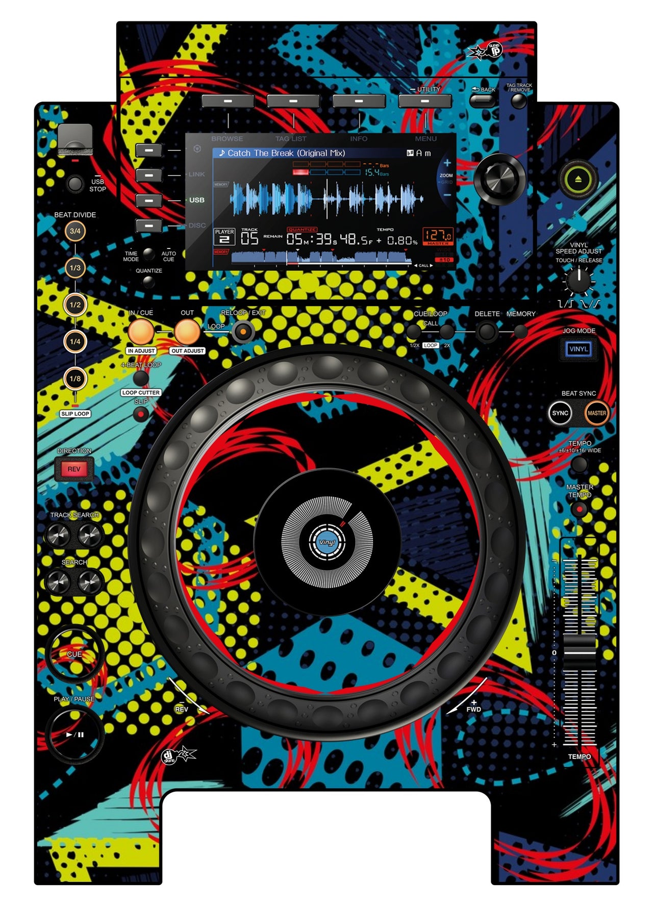 Pioneer DJ CDJ 900 NEXUS Skin Calipso