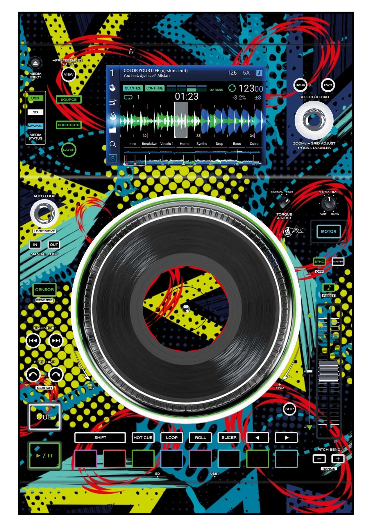 Denon DJ SC 5000 M Skin Calipso