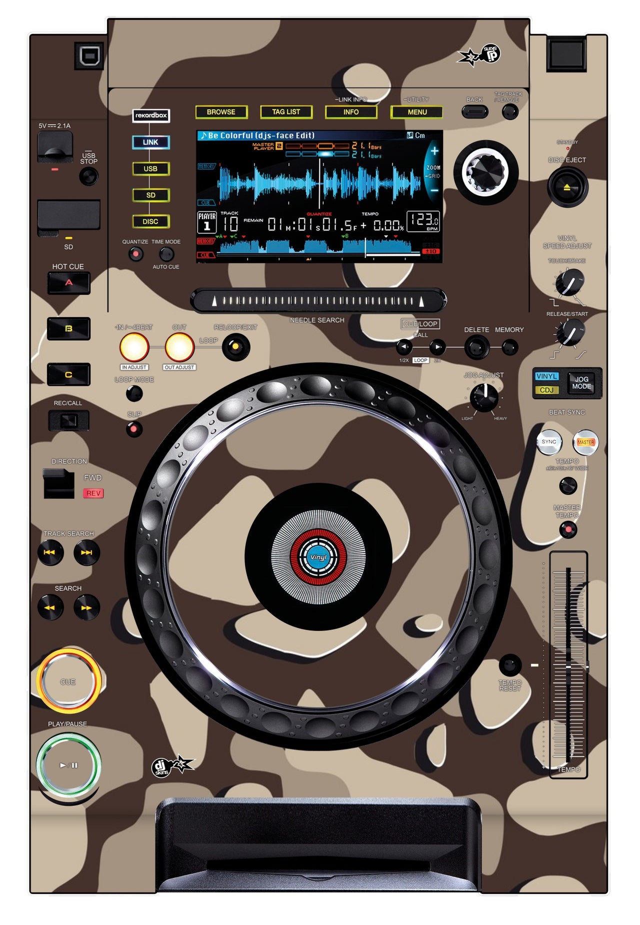 Pioneer DJ CDJ 2000 NEXUS Skin Camo Desert