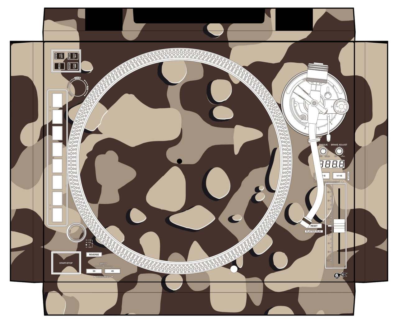 Reloop RP 8000 MK2 Skin Camo Desert