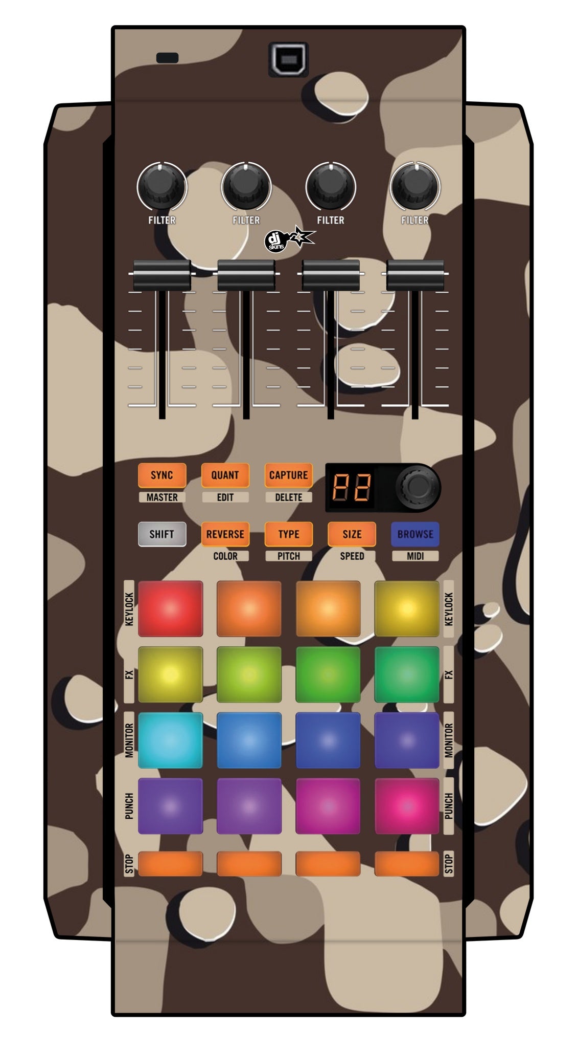 Native Instruments F1 Skin Camo Desert