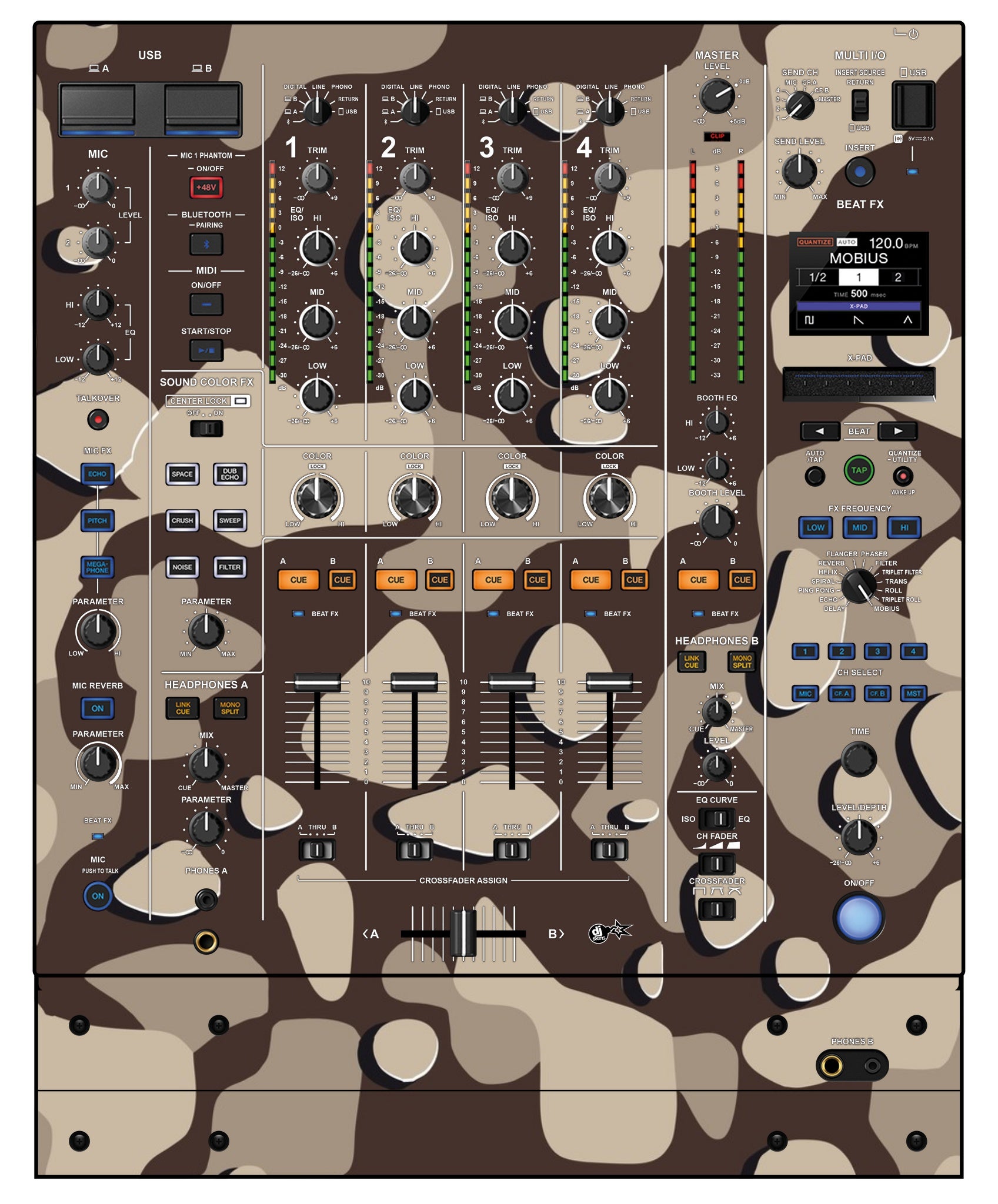 Pioneer DJ DJM A9 Skin Camo Desert