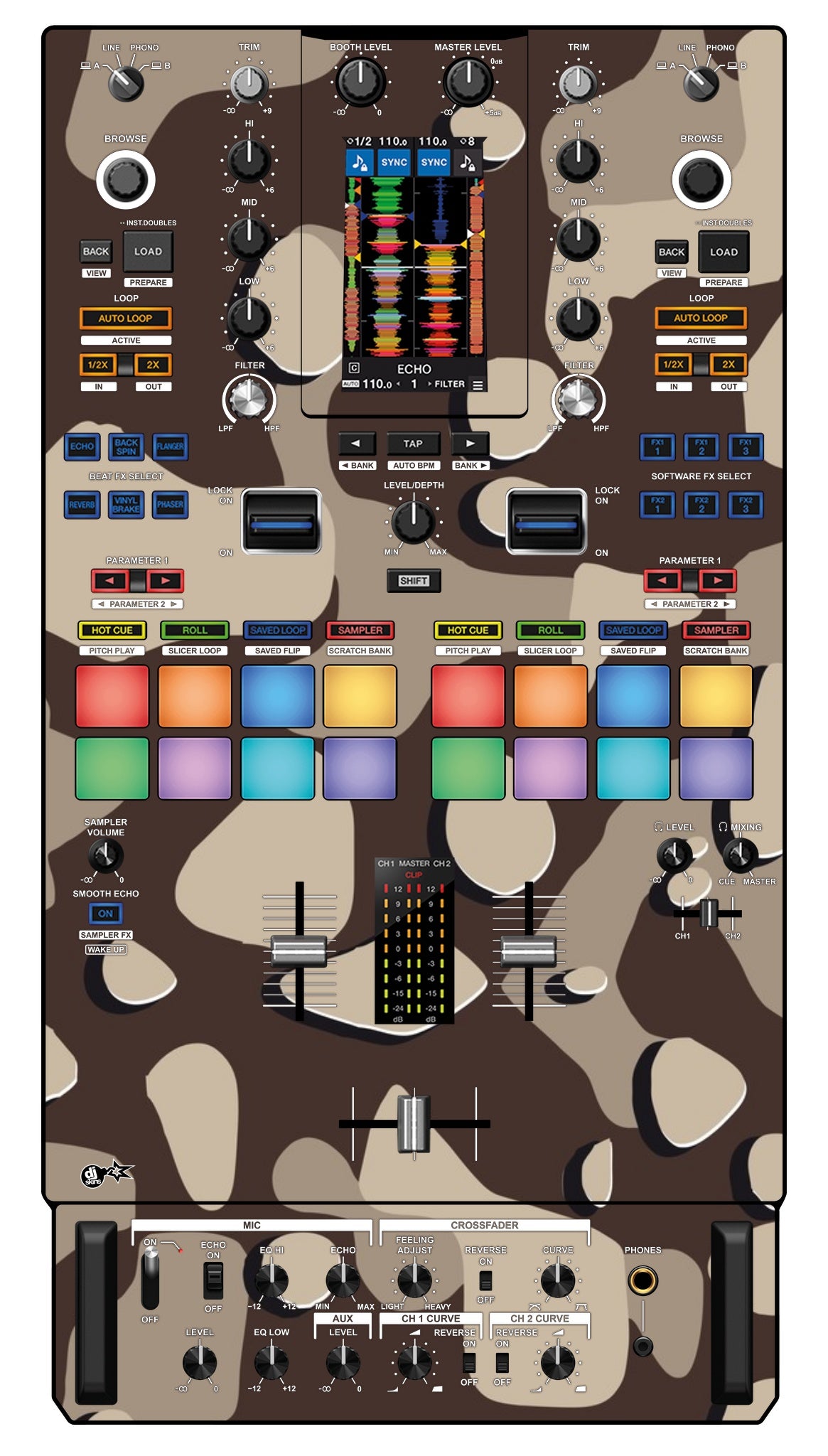 Pioneer DJ DJM S11 Skin Camo Desert