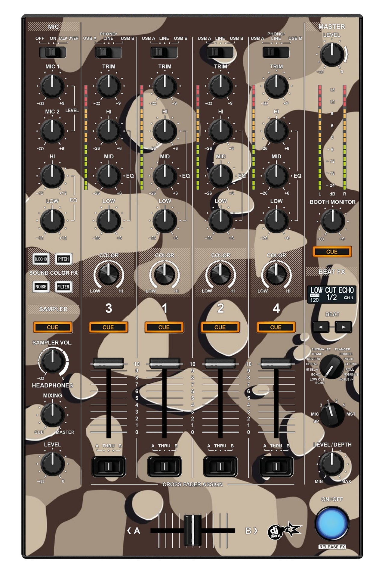Pioneer DJ DDJ 1000 MIXER Skin Camo Desert