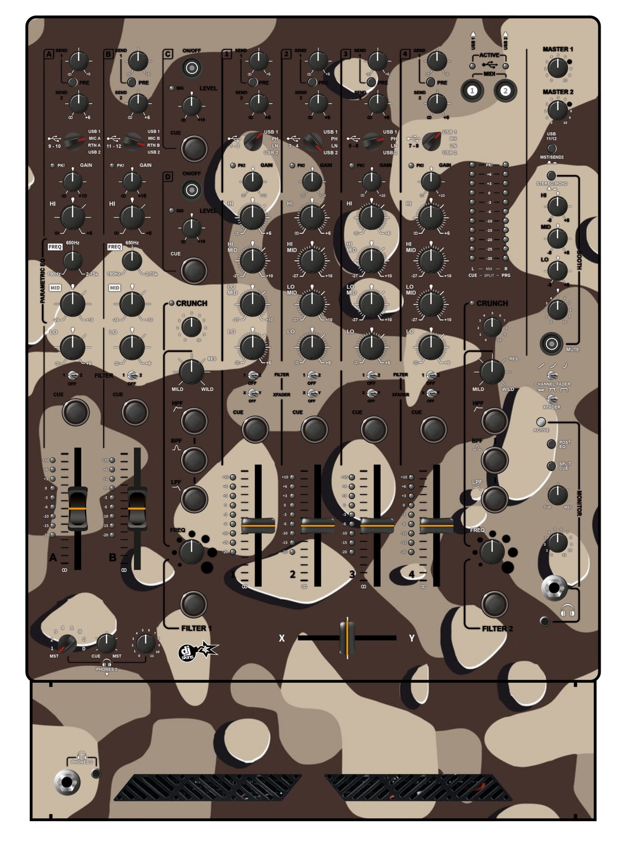 Allen and Heath XONE 96 Skin Camo Desert