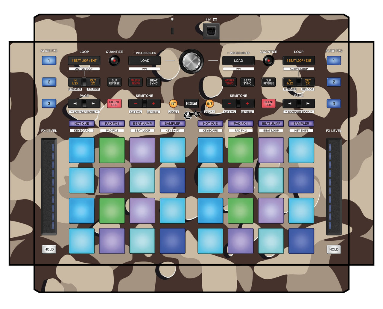 Pioneer DJ DDJ XP 1 Skin Camo Desert