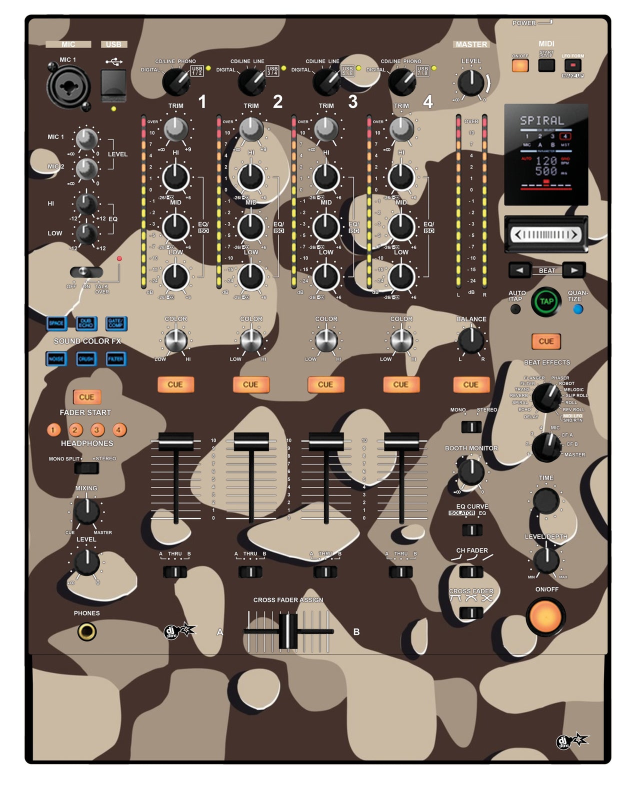 Pioneer DJ DJM 900 NEXUS Skin Camo Desert