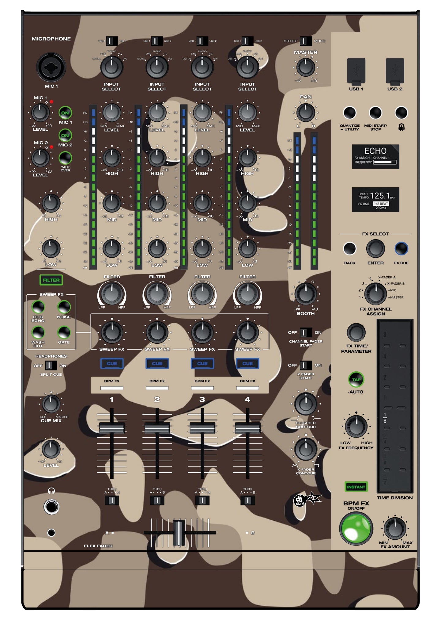 Denon DJ X 1850 Skin Camo Desert