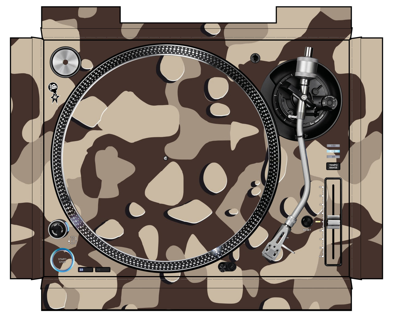 Pioneer DJ PLX 1000 Skin Camo Desert