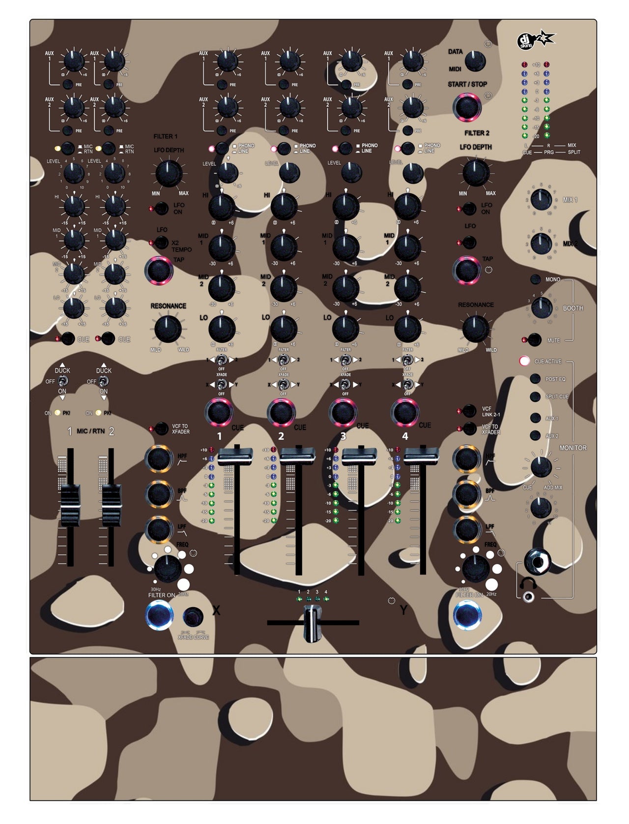 Allen and Heath XONE 92 Skin Camo Desert