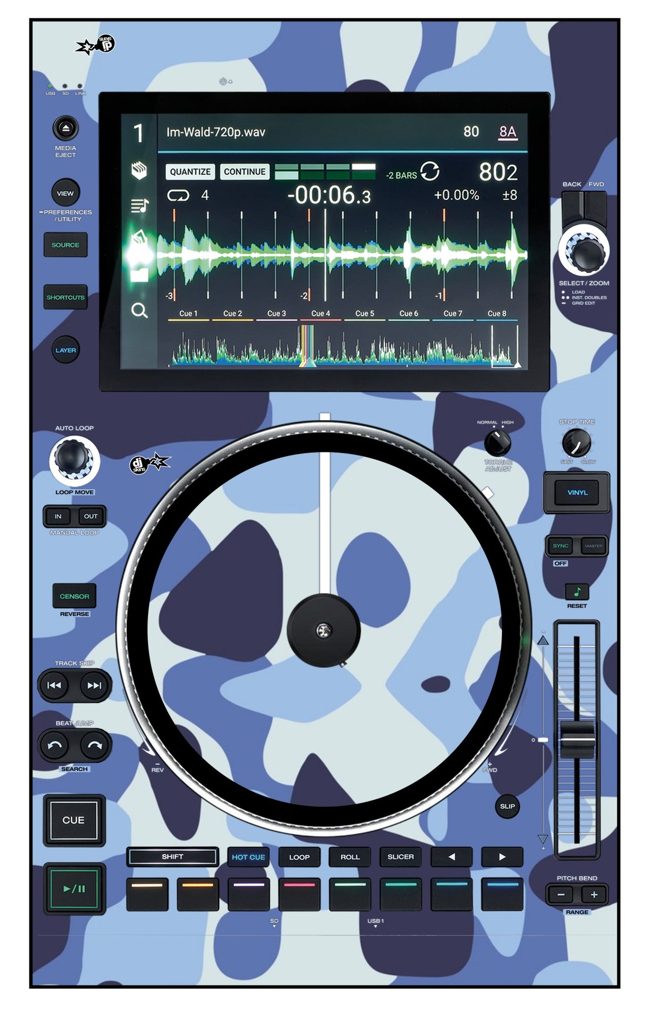 Denon DJ SC 6000 M Skin Camo Navy