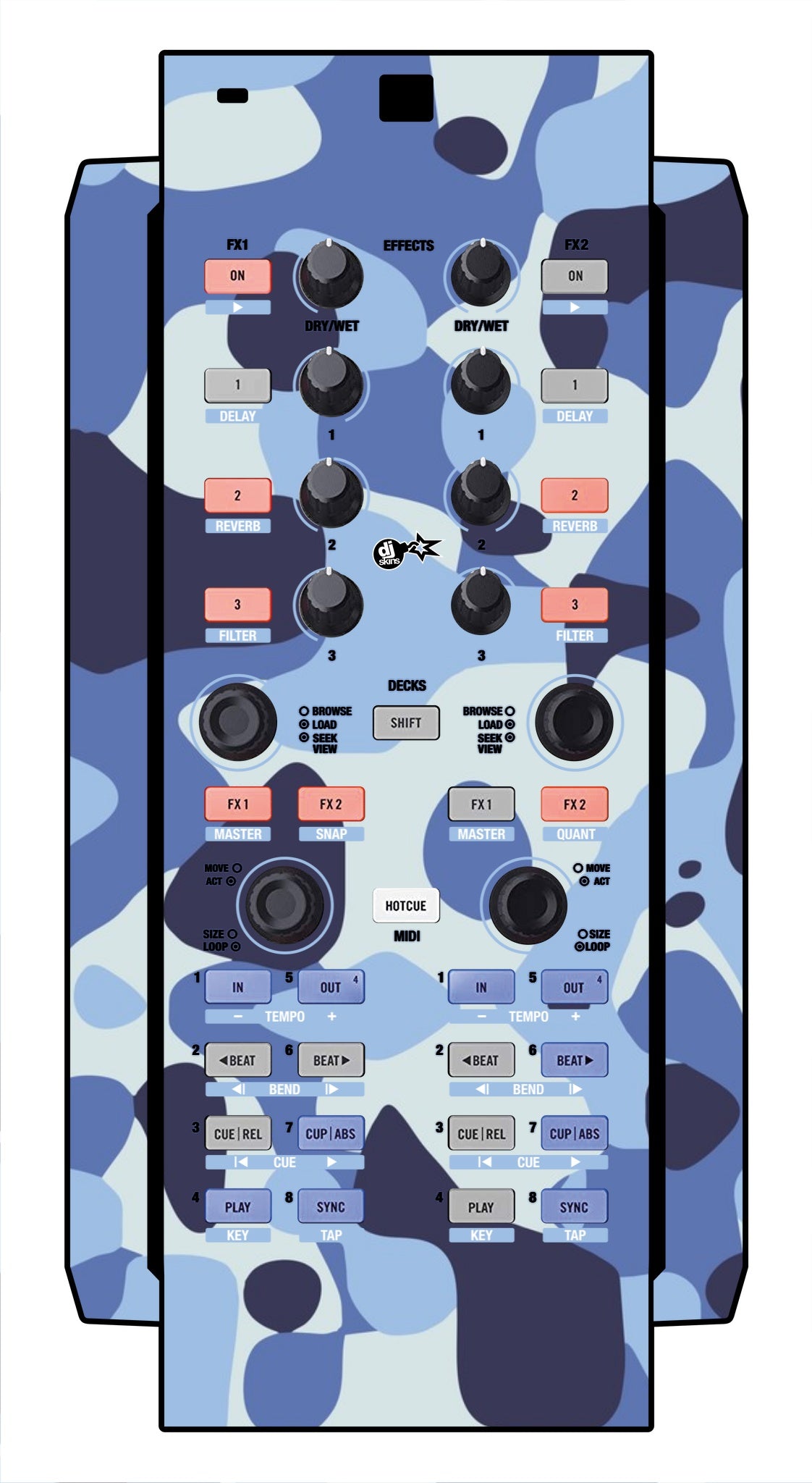 Native Instruments X1 Skin Camo Navy