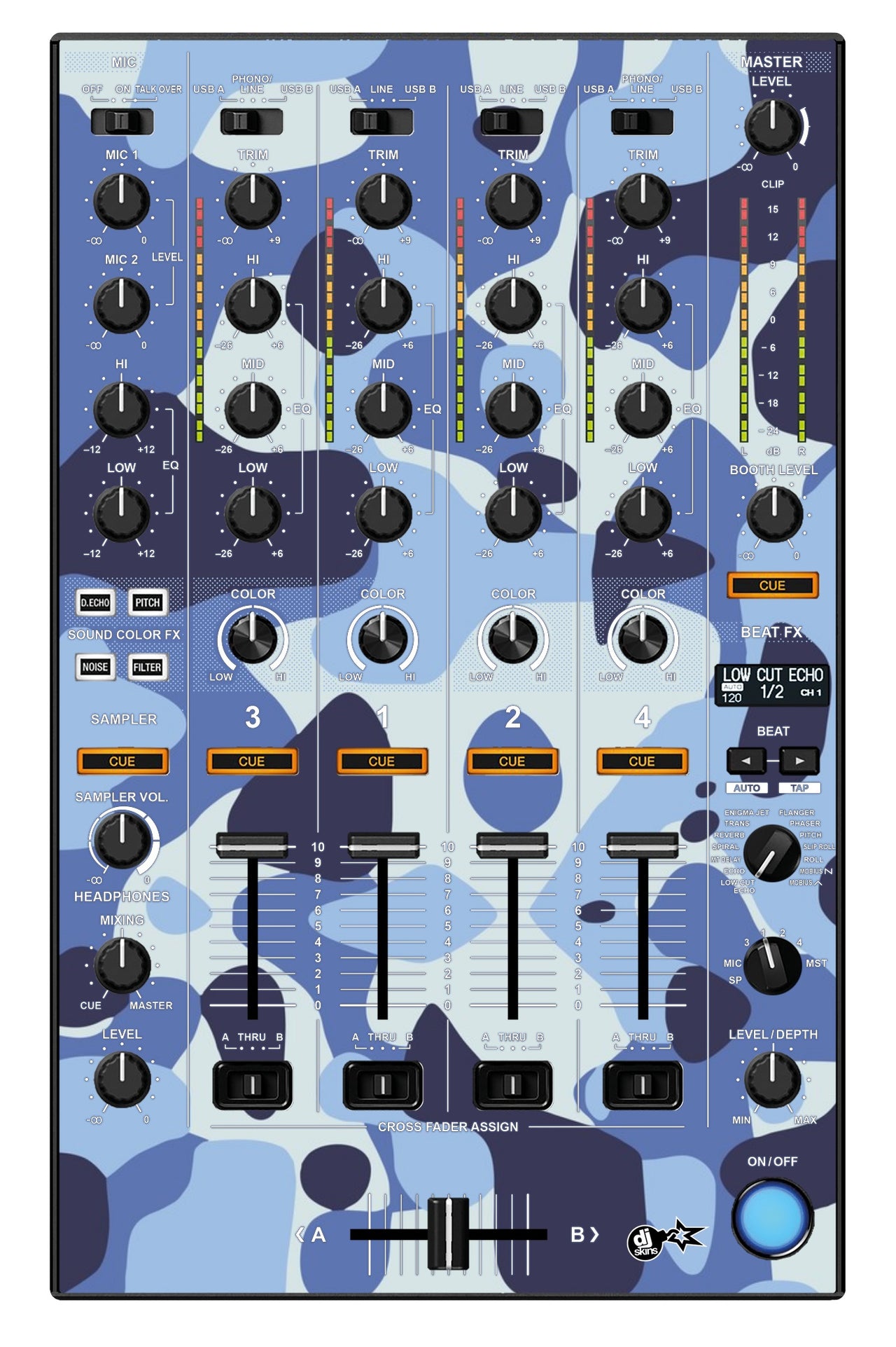 Pioneer DJ DDJ 1000 SRT MIXER Skin Camo Navy