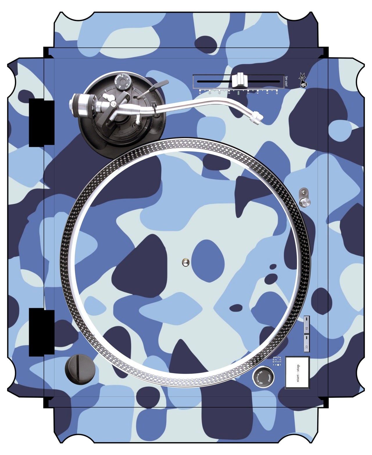 Technics 1200 / 1210 MK2 VERTICAL Skin Camo Navy