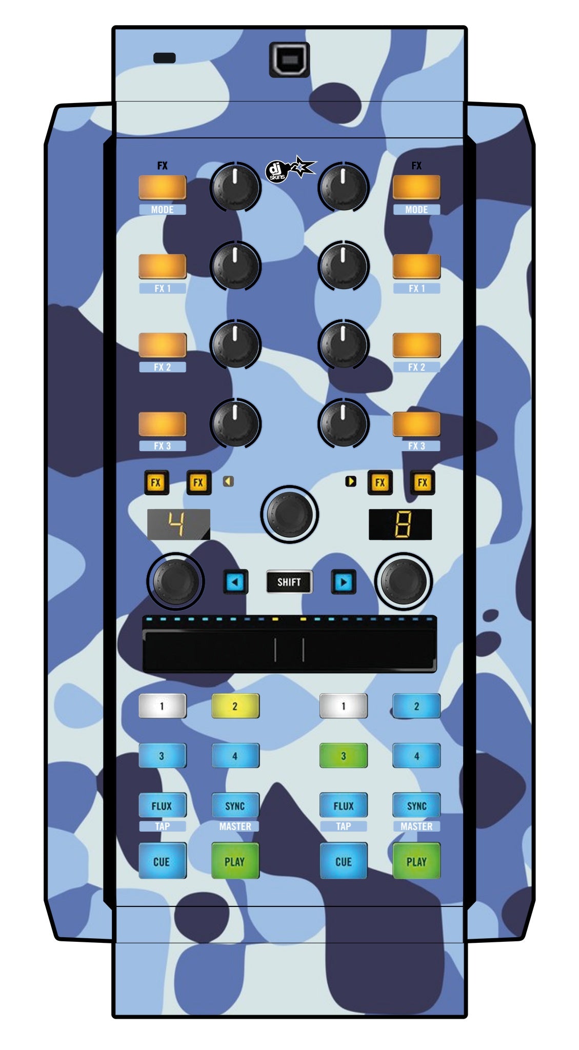 Native Instruments X1 MK2 Skin Camo Navy