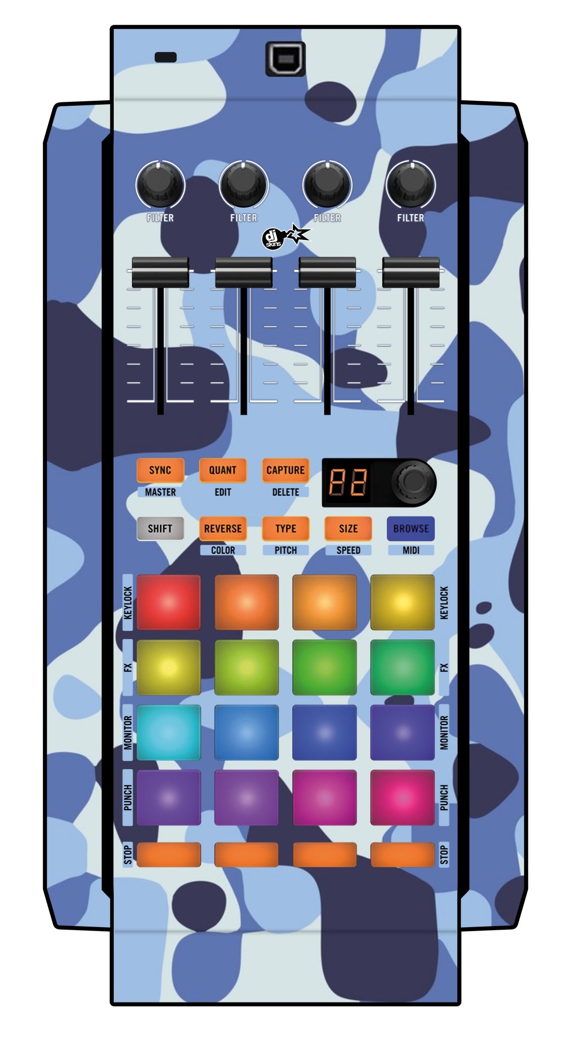 Native Instruments F1 Skin Camo Navy