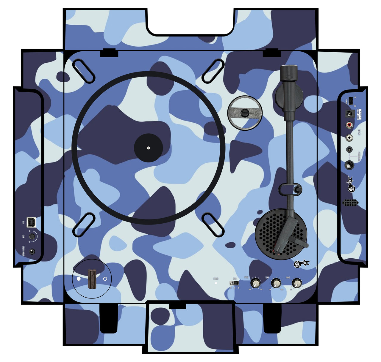 Numark PT 01 incl. Sides Skin Camo Navy