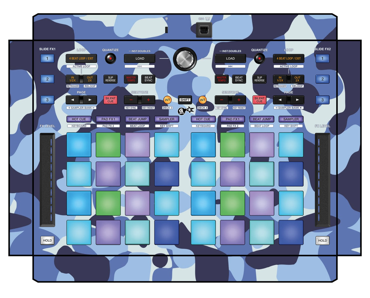 Pioneer DJ DDJ XP 1 Skin Camo Navy