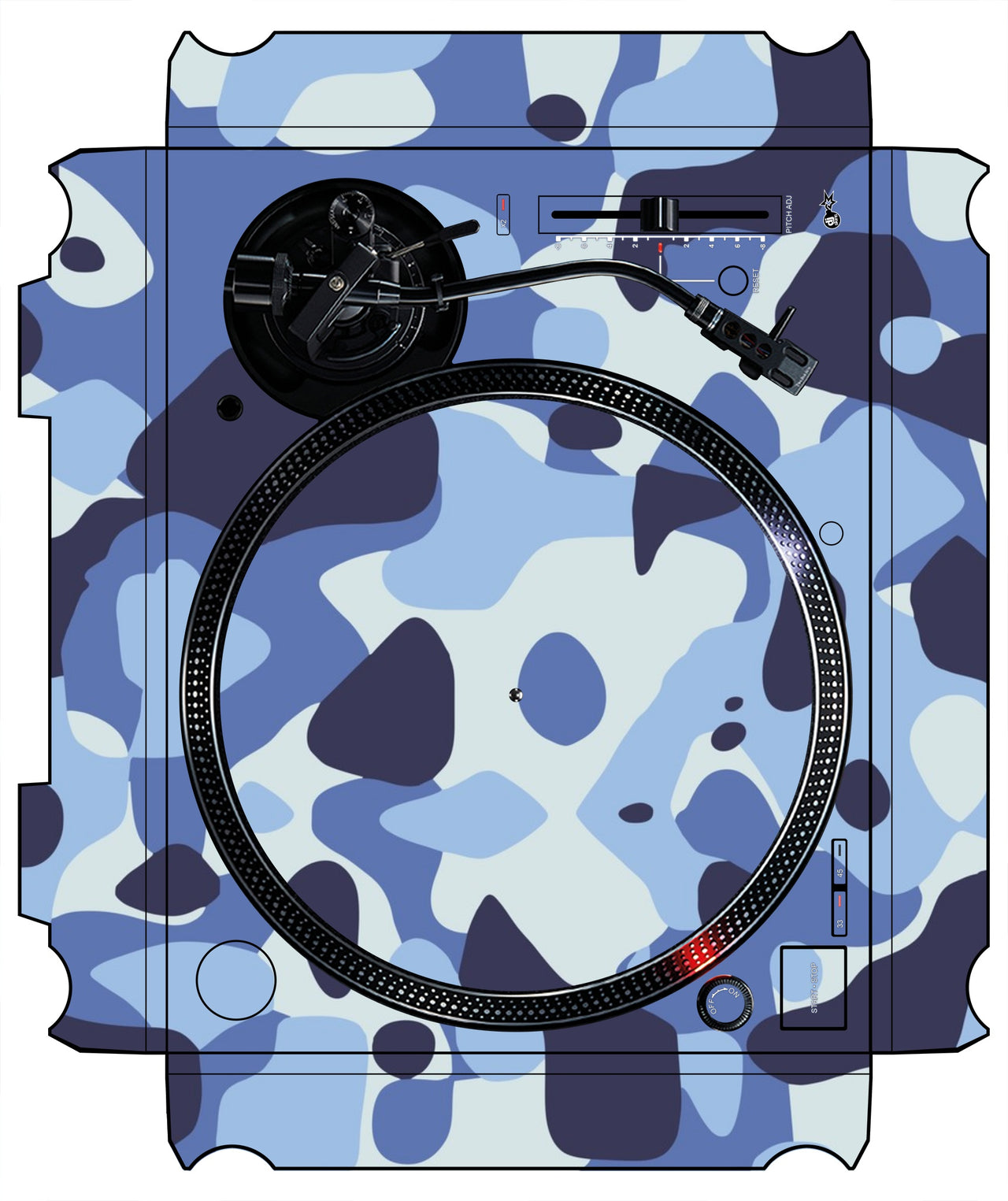 Technics 1200 / 1210 MK7 VERTICAL Skin Camo Navy