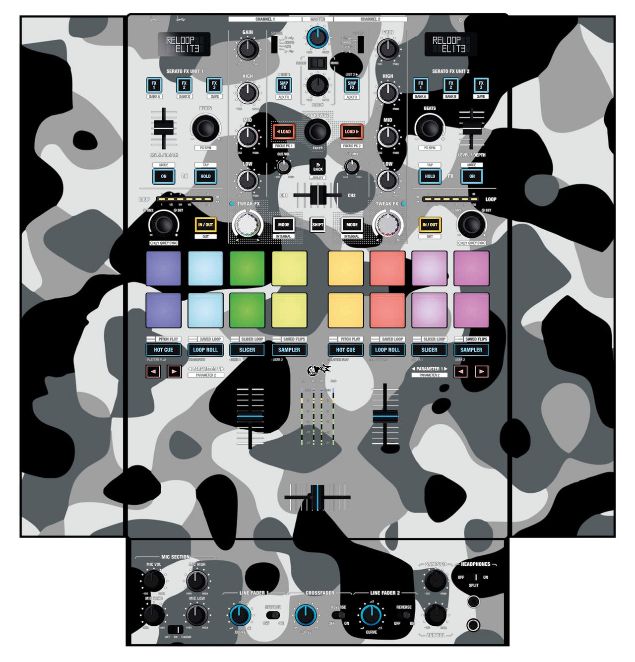 Reloop Elite Skin Camo Snow