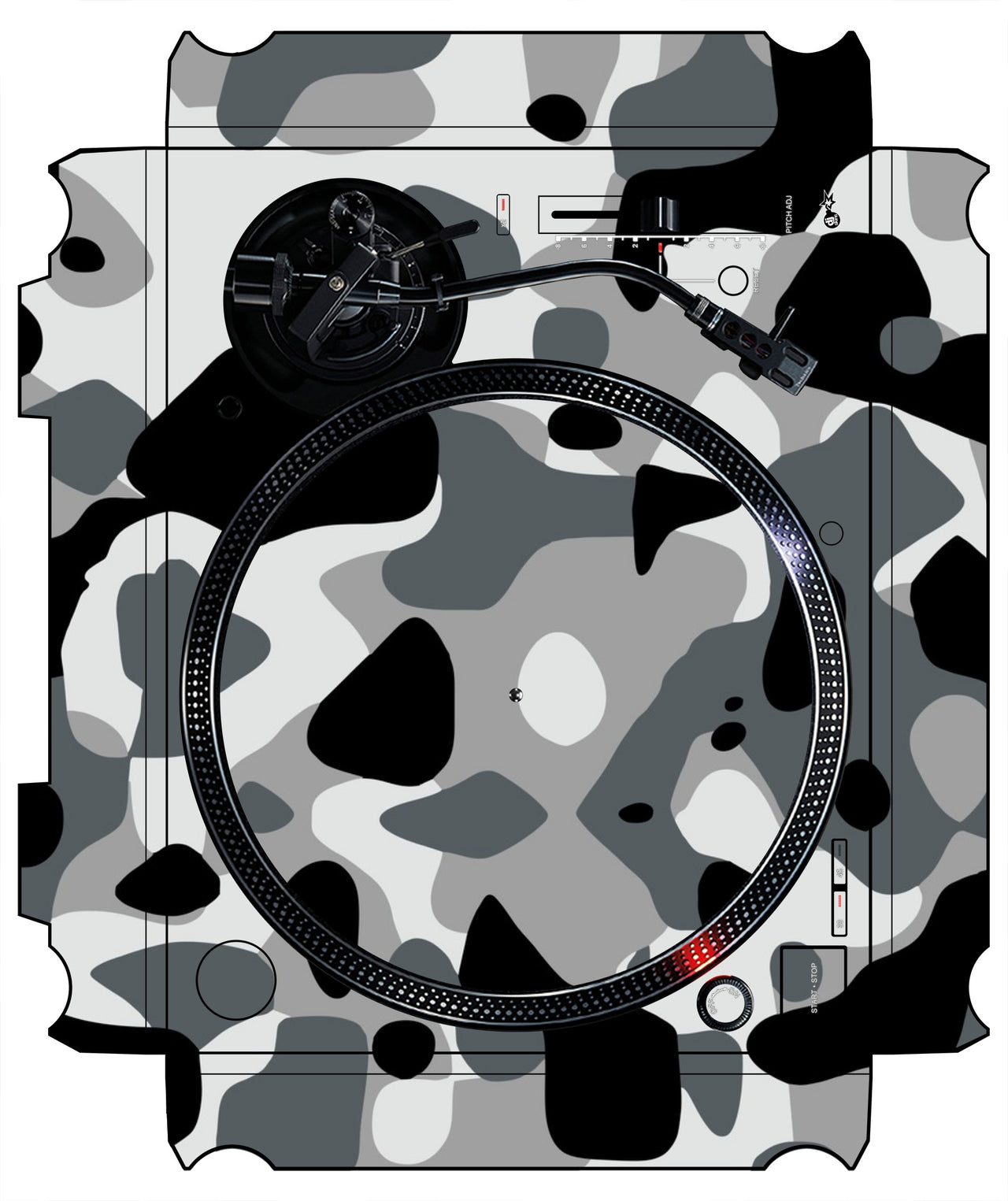 Technics 1200 / 1210 MK7 VERTICAL Skin Camo Snow
