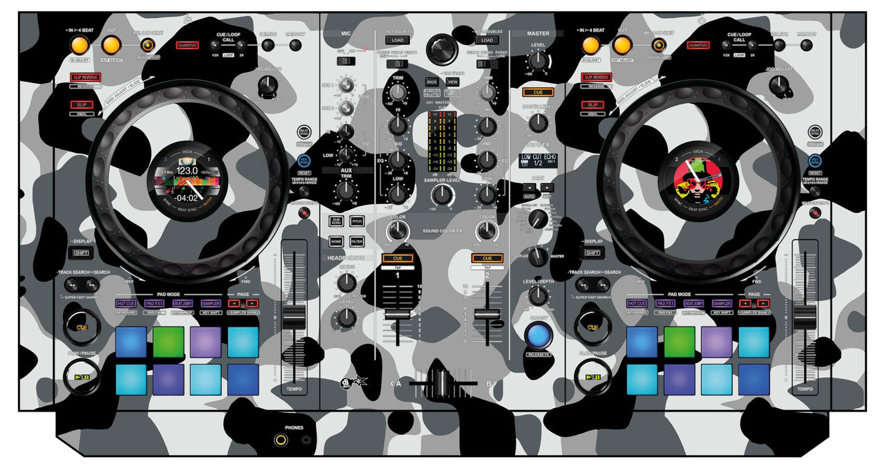 Pioneer DJ DDJ 800 Skin Camo Snow