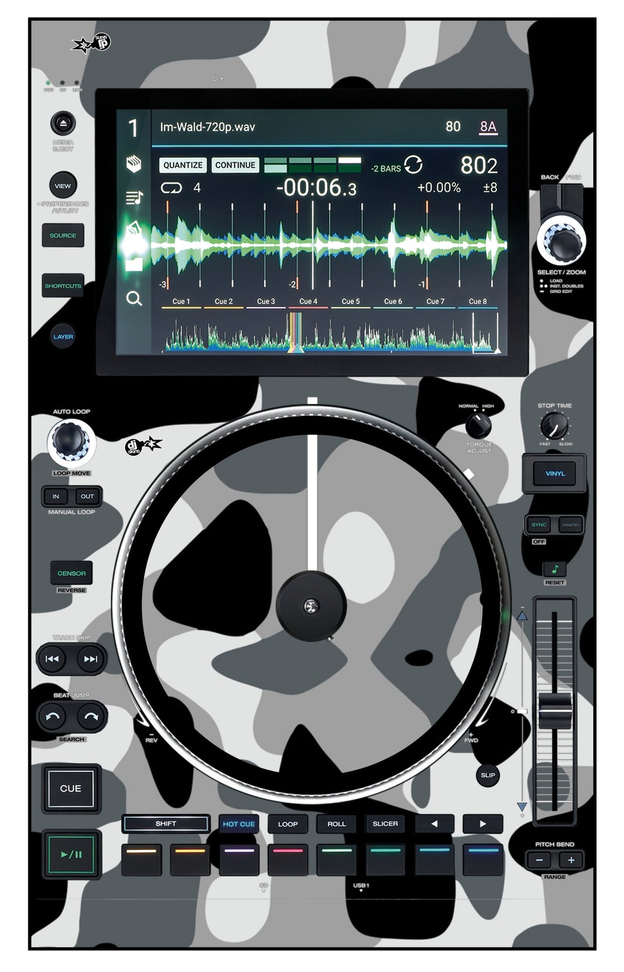 Denon DJ SC 6000 M Skin Camo Snow