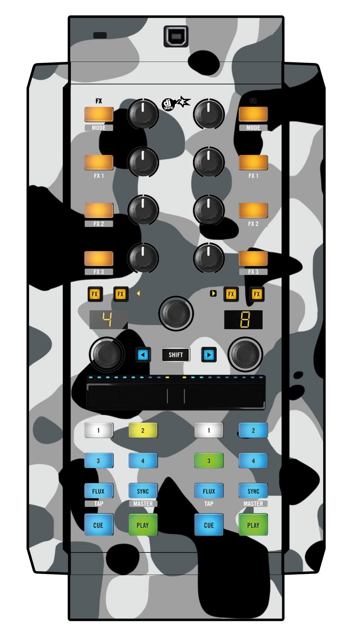 Native Instruments X1 MK2 Skin Camo Snow