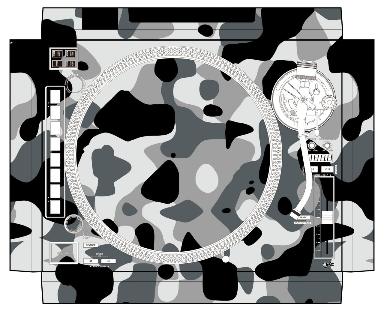 Reloop RP 8000 MK2 Skin Camo Snow