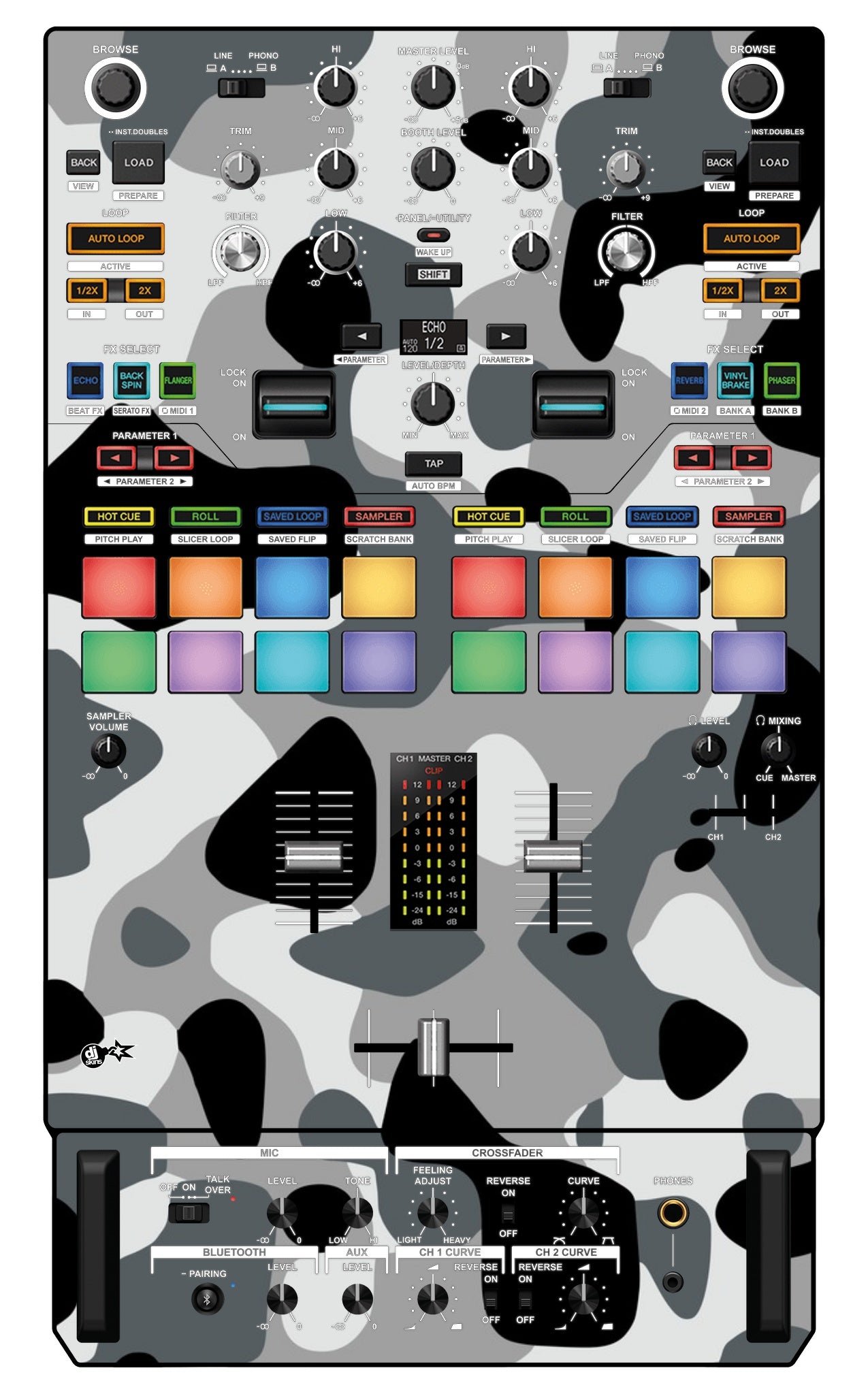 Pioneer DJ DJM S7 Skin Camo Snow