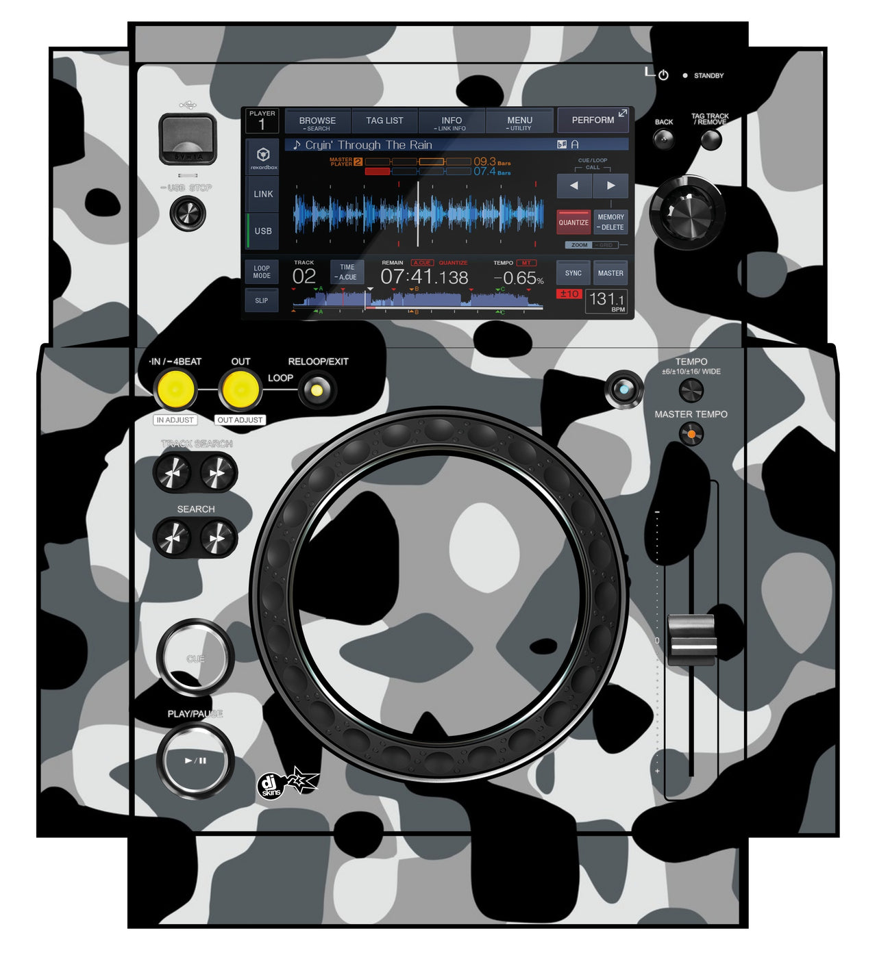 Pioneer DJ XDJ 700 Skin Camo Snow