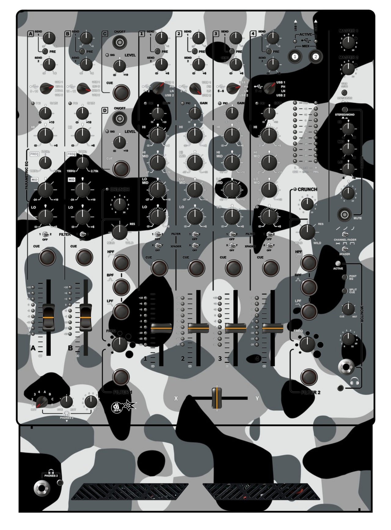 Allen and Heath XONE 96 Skin Camo Snow