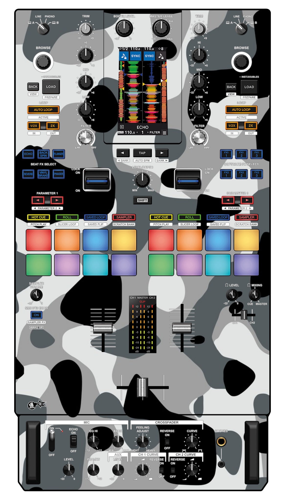 Pioneer DJ DJM S11 Skin Camo Snow