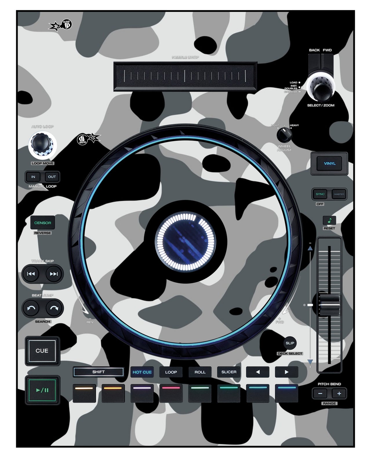 Denon DJ LC 6000 Skin Camo Snow