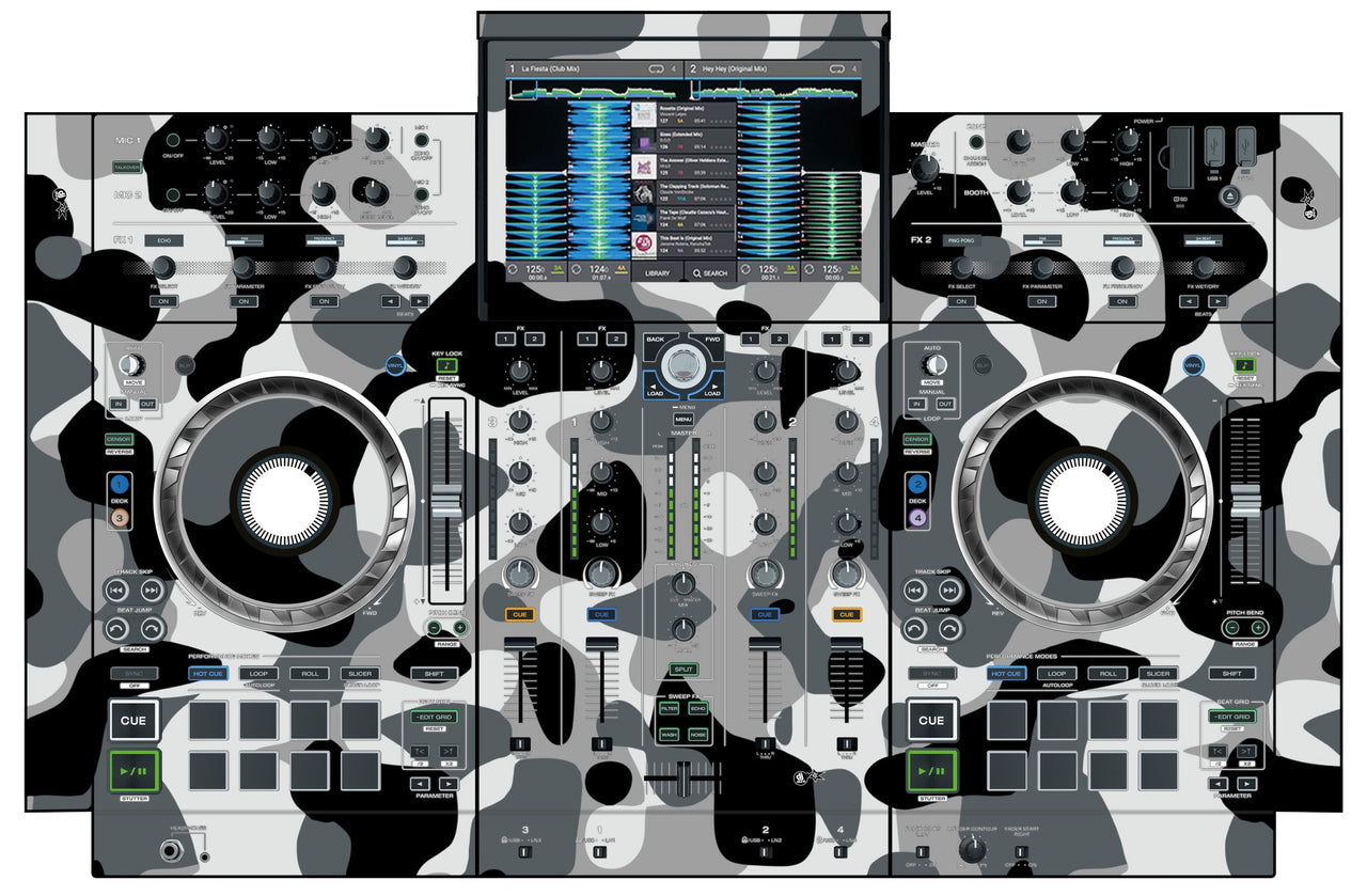 Denon DJ PRIME 4 Skin Camo Snow