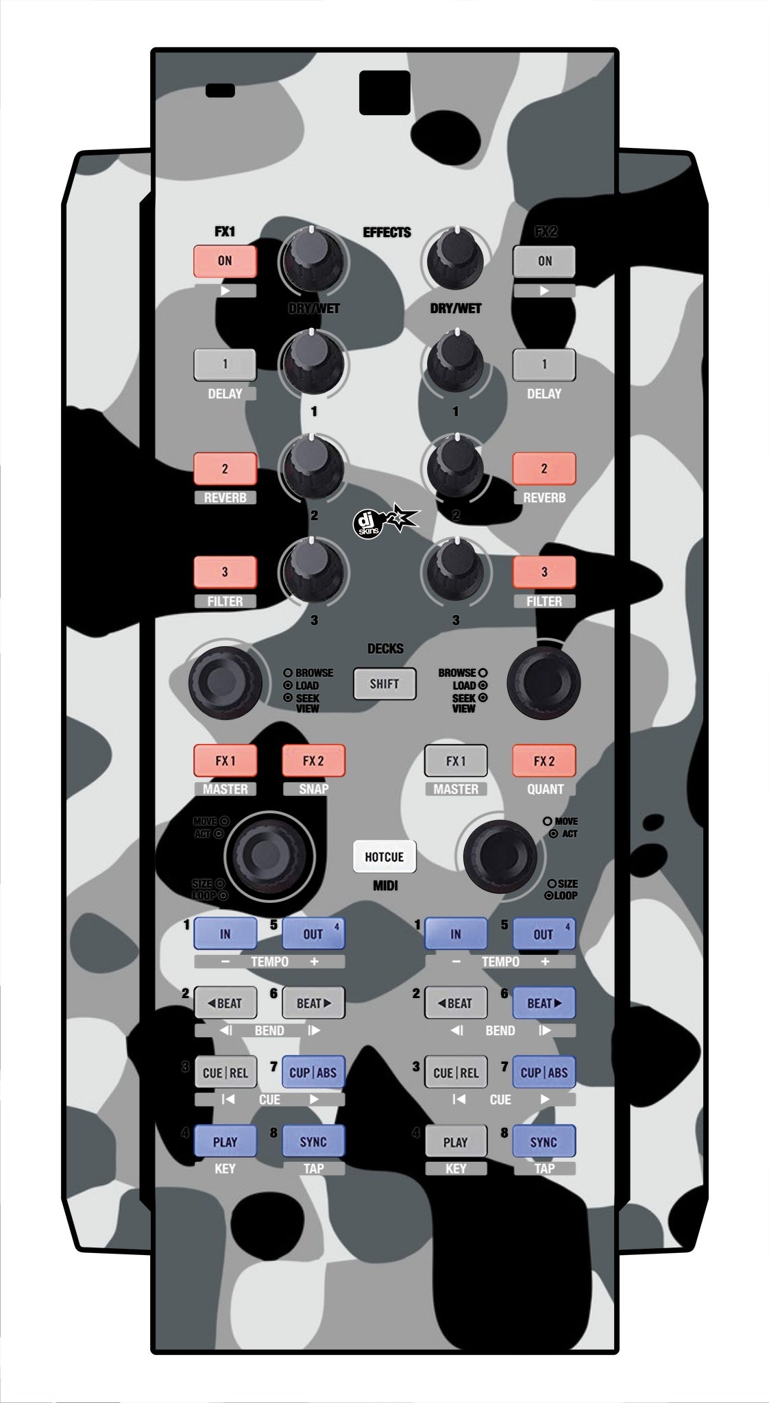 Native Instruments X1 Skin Camo Snow