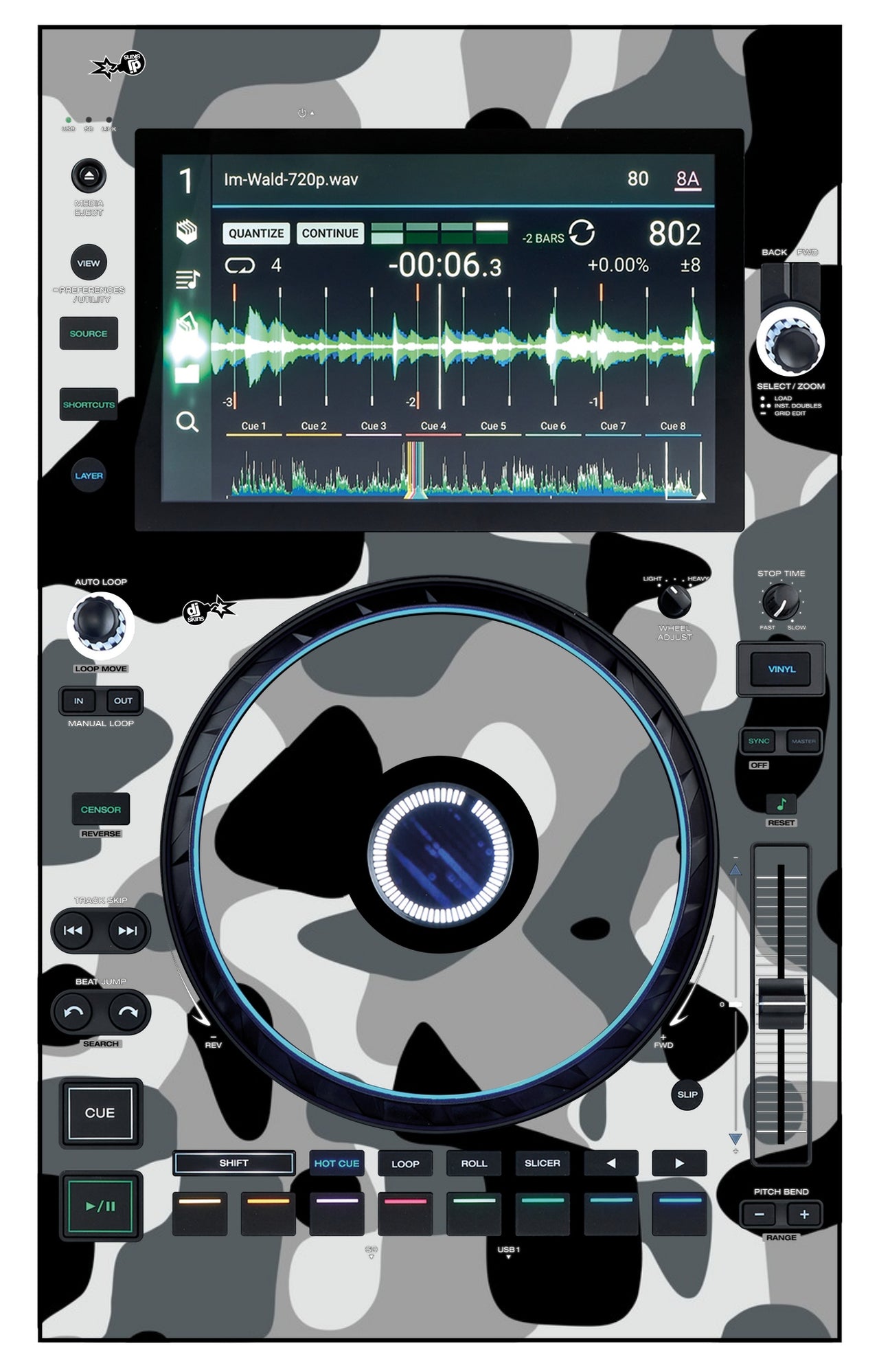 Denon DJ SC 6000 Skin Camo Snow