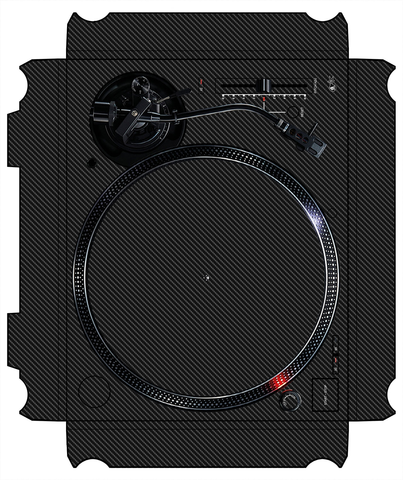 Technics 1200 / 1210 MK7 VERTICAL Skin Carbon