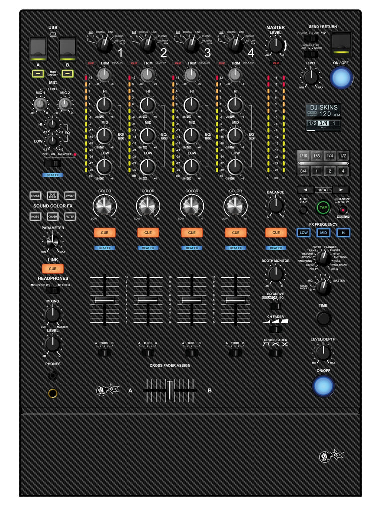 Pioneer DJ DJM 900 NEXUS 2 Skin Carbon