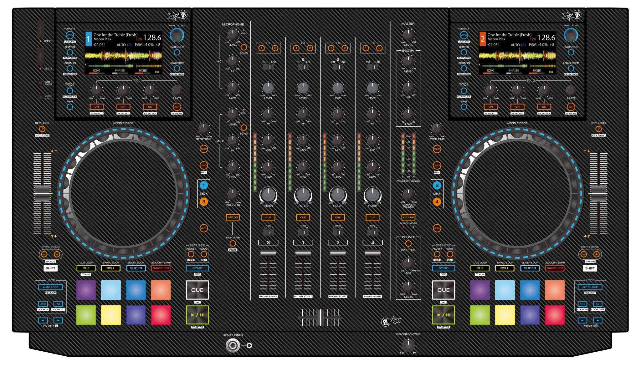 Denon DJ MCX 8000 Skin Carbon