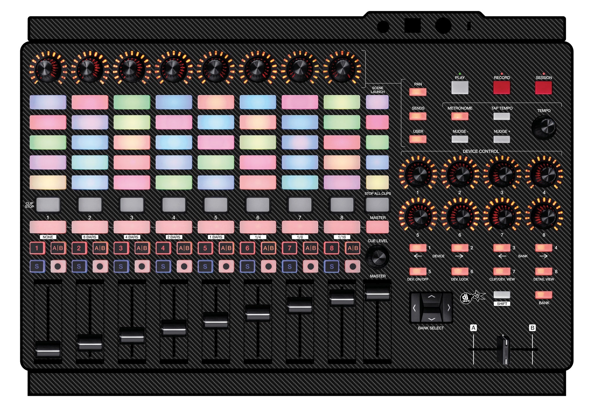 Akai Pro APC 40 MK2 Skin Carbon