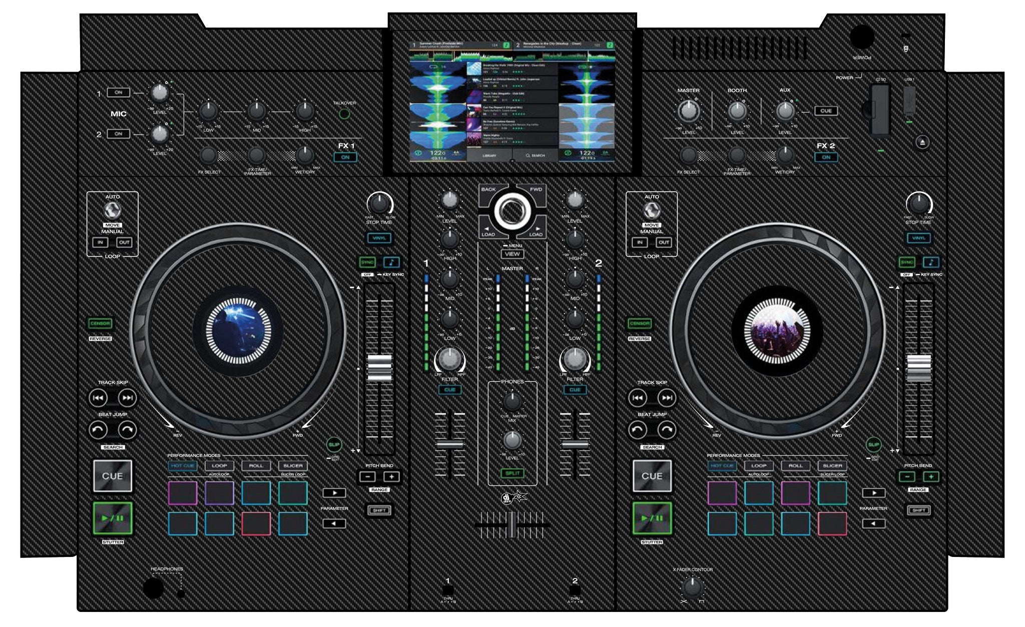 Denon DJ PRIME 2 Skin Carbon