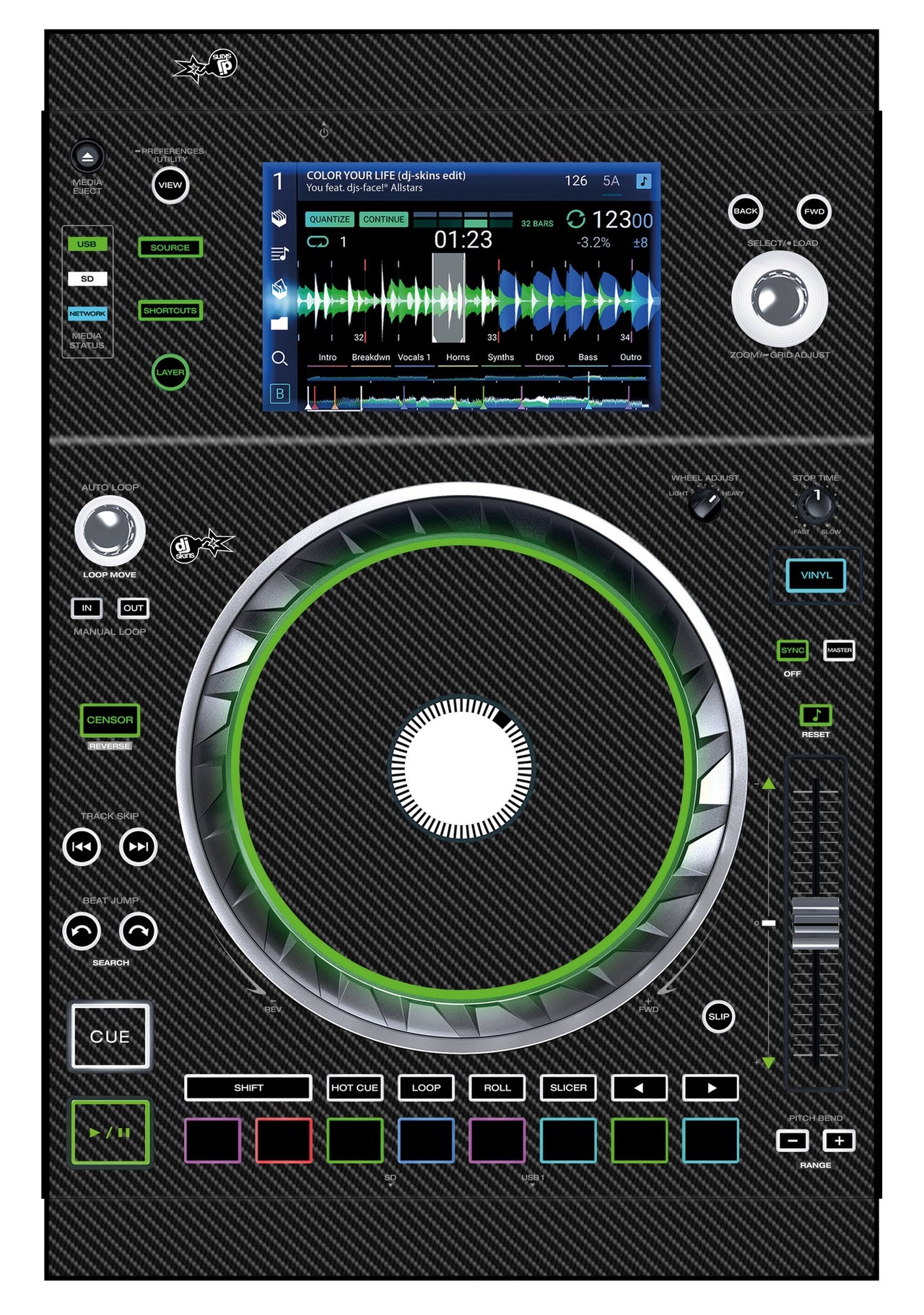 Denon DJ SC 5000 Skin Carbon