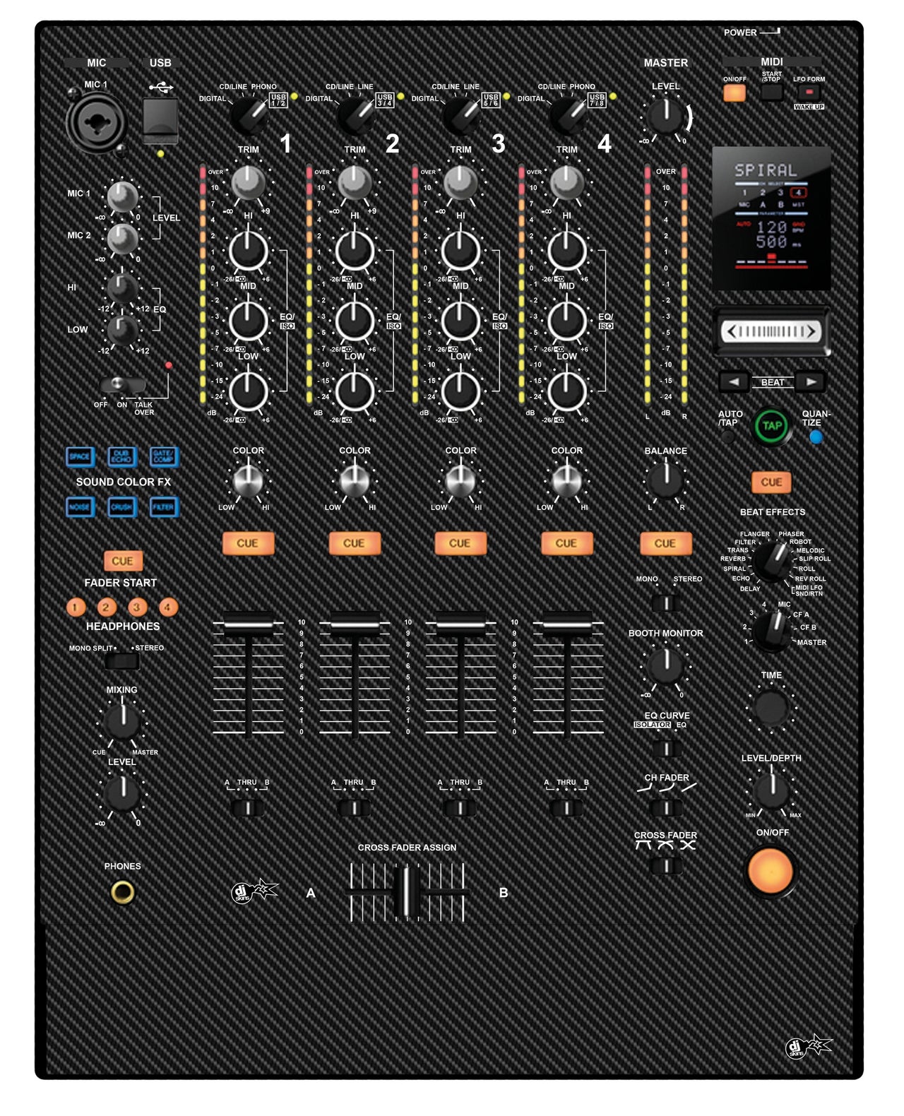Pioneer DJ DJM 900 NEXUS Skin Carbon