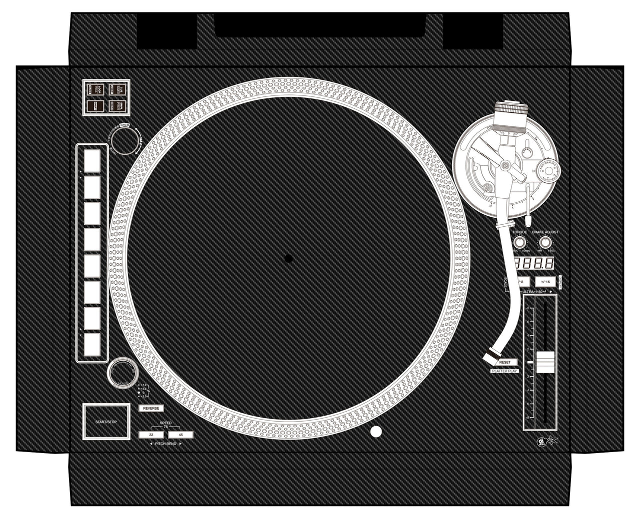 Reloop RP 8000 MK2 Skin Carbon