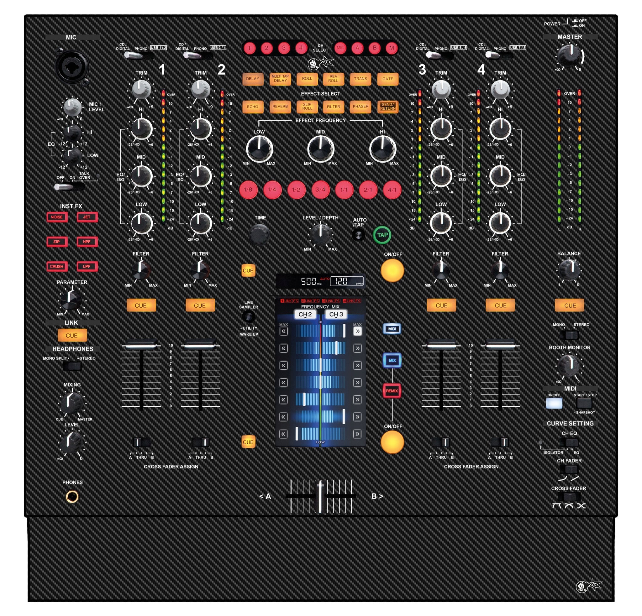 Pioneer DJ DJM 2000 Skin Carbon